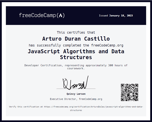 certificate