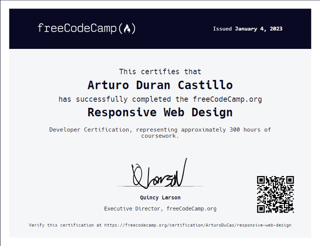 certificate